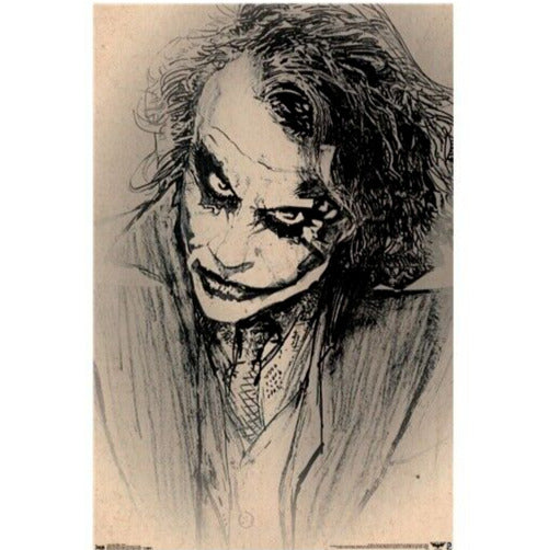 DC Comics Movie The Dark Knight - The Joker - Sketch Poster 22.375" x 34" NEW! Home & Garden:Home Décor:Posters & Prints Trends